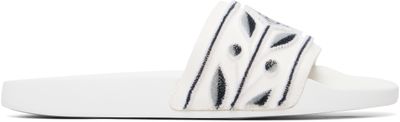 Casablanca Casablanca White Flocked Pool Slides