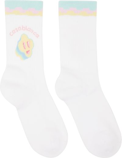 Casablanca Casablanca White 'For The Love Of Dance' Socks