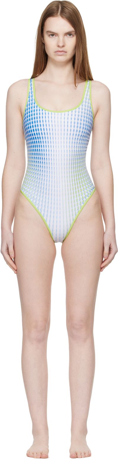 Casablanca Casablanca White Gradient Printed Swimsuit