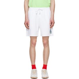 Casablanca Casablanca White Hotel Emblem Embroidery Patch Sweat Shorts