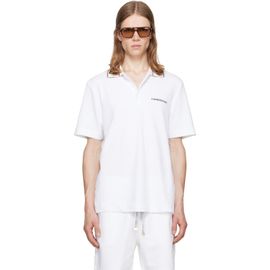 Casablanca Casablanca White Laurel Pique Short Sleeve Polo