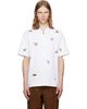 Casablanca Casablanca White Quartered Zip Embroidered Polo - 1