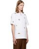 Casablanca Casablanca White Quartered Zip Embroidered Polo - 2