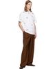 Casablanca Casablanca White Quartered Zip Embroidered Polo - 4