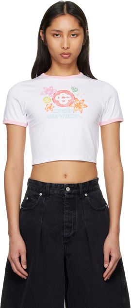 Casablanca Casablanca White Ringer Baby T-shirt