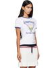 Casablanca Casablanca White 'Tennis Club' Cropped Ringer Short Sleeve T‑shirt - 2