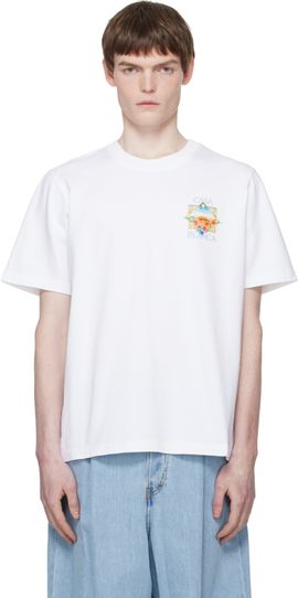 Casablanca Casablanca White Tennis Landscape Classic T‑shirt