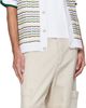 Casablanca Casablanca White Tuck Stitch Short Sleeve Shirt - 4