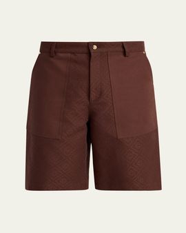 Casablanca Men's Monogram Cotton Canvas Shorts