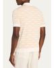 Casablanca Men's Wool Monogram Stripe Knit Polo Shirt - 3