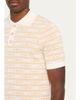 Casablanca Men's Wool Monogram Stripe Knit Polo Shirt - 5