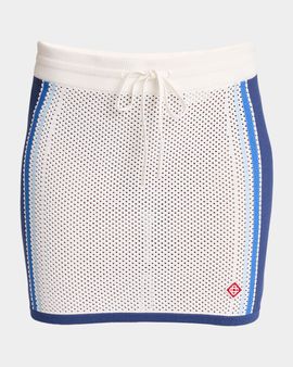 CASABLANCA Mesh Stripe Knit Mini Pull-On Skirt
