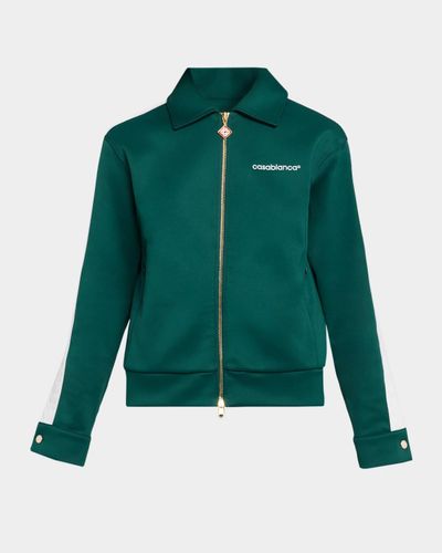 Casablanca Side-Stripe Scuba Bomber Jacket