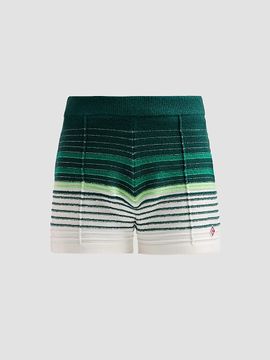Casablanca Women's Bouclé Striped Cotton-Blend Shorts