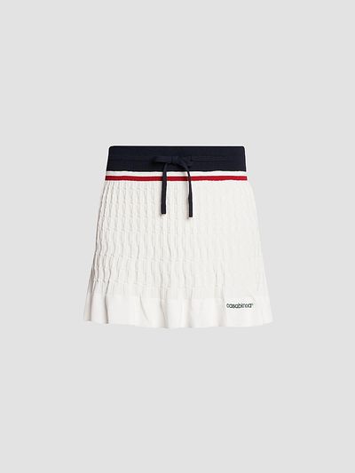 Casablanca Women's Cable-Knit Drawstring Miniskirt