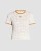 Casablanca Women's Perforated Cotton Knit Crewneck T-Shirt - 6