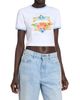 Casablanca Women's Ringer Baby Logo Stretch-Cotton T-Shirt - 3
