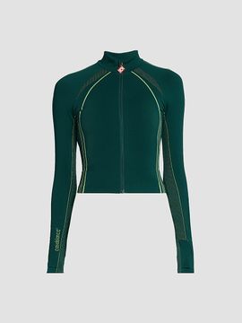 Casablanca Women's Seamless Zip-Front Performance Top