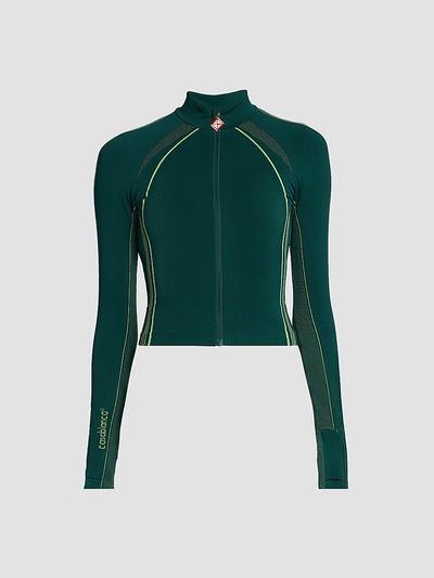 Casablanca Women's Seamless Zip-Front Performance Top