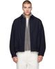 CASEY CASEY CASEY CASEY Navy Lin Cot Meaux Blouson Jacket - 1