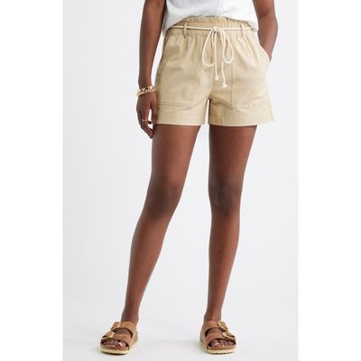 caslon(r) caslon(r) Cotton & Linen Blend Paperbag Waist Shorts