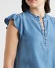 caslon(r) caslon(r) Flutter Sleeve Popover Chambray Top - 5