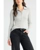 caslon(r) caslon(r) Long Sleeve Rib Polo Top - 1