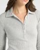 caslon(r) caslon(r) Long Sleeve Rib Polo Top - 5