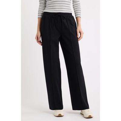caslon(r) caslon(r) Pintuck Pull On Ponte Wide Leg Pants