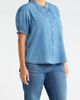 caslon(r) caslon(r) Puff Sleeve Chambray Button-Up Shirt - 3