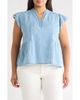 caslon(r) caslon(r) Ruffle Eyelet Chambray Popover Top - 1