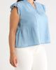 caslon(r) caslon(r) Ruffle Eyelet Chambray Popover Top - 3