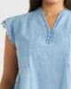 caslon(r) caslon(r) Ruffle Eyelet Chambray Popover Top - 4