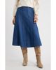caslon(r) caslon(r) Seamed A-Line Denim Midi Skirt - 1