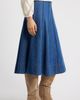 caslon(r) caslon(r) Seamed A-Line Denim Midi Skirt - 4