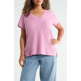 caslon(r) caslon(r) Short Sleeve Cotton & Modal V-Neck Pocket T-Shirt