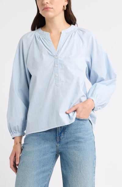 caslon(r) caslon(r) Striped Long Sleeve Popover Top