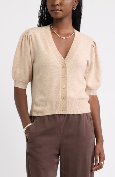 caslon(r) caslon(r) Wool & Cashmere Puff Sleeve Cardigan