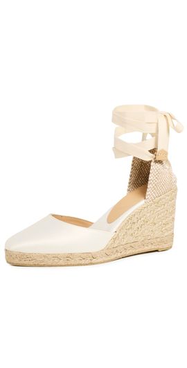 Castañer Castañer Joyce Satin Espadrilles Crudo Satin