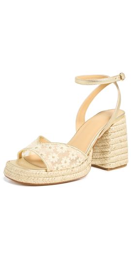 Castañer Castañer Valle Platform Sandals Blanco/Oro