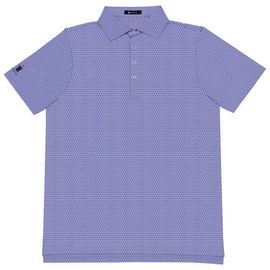 Castle Golf Castle Golf Geometric Print Performance Polo Shirt