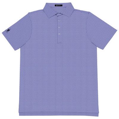 Castle Golf Castle Golf Geometric Print Performance Polo Shirt