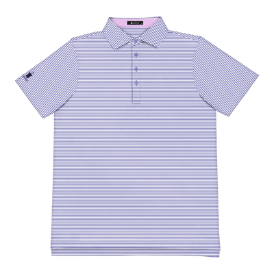 Castle Golf Castle Golf Stripe Yarn-Dye Performance Polo Shirt