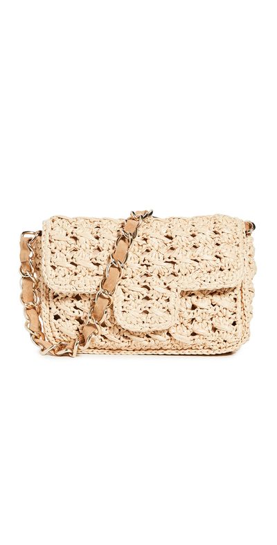 Caterina Bertini Caterina Bertini Woven Shoulder Bag Beige One