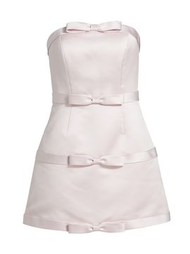 white christmas dresses Strapless Draped Floral Mini Dress with Overskirt main image 0