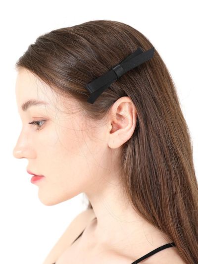 CATTLINE Lovely Ribbon Hair Pin (Black)