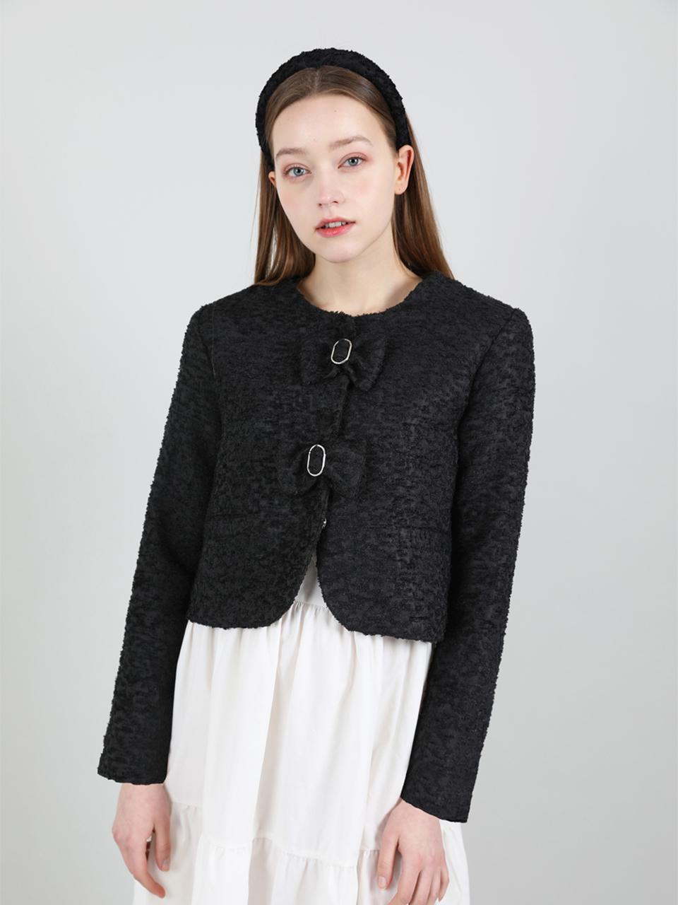 CATTLINE Tweed Ribbon Jacket (Black)