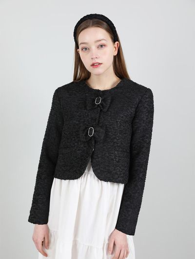 CATTLINE Tweed Ribbon Jacket (Black)