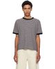 Cawley Cawley Beige & Blue Jersey Short Sleeve T-shirt - 1