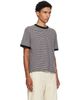 Cawley Cawley Beige & Blue Jersey Short Sleeve T-shirt - 2